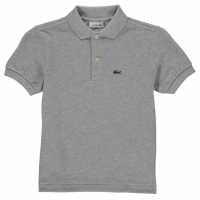 Lacoste Блуза С Яка Junior Boys Pique Logo Polo Shirt Grey Chine CCA 
