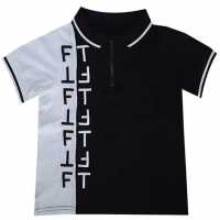 Firetrap Блуза С Яка Polo Shirt Infant Boys FT Black/White Детски тениски тип поло