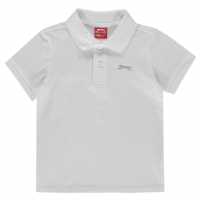 Slazenger Блуза С Яка Plain Polo Shirt Infant Boys White Детски тениски тип поло