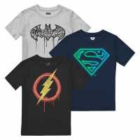Dc Comics 3 Pack Лога на герои Детско облекло с герои