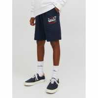 Jack And Jones Logo Sweat Sho Ch99 Navy Blazer Детски къси панталони