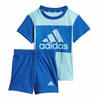 Adidas Tee And Shorts Set Infants Blue Детски тениски и фланелки