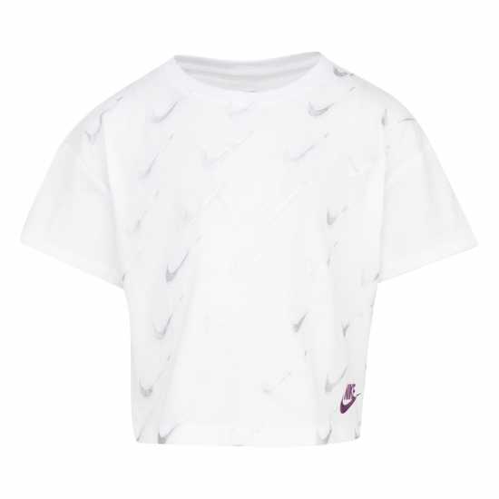 Nike Детска Тениска With It Short Sleeve T Shirt Infant Girls White Детски тениски и фланелки