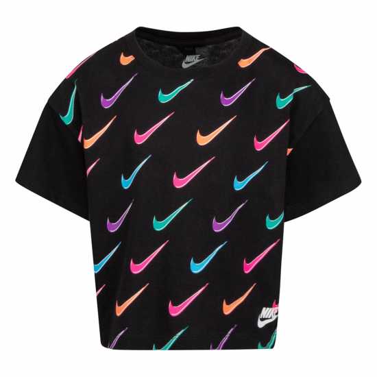 Nike Детска Тениска With It Short Sleeve T Shirt Infant Girls Black Детски тениски и фланелки