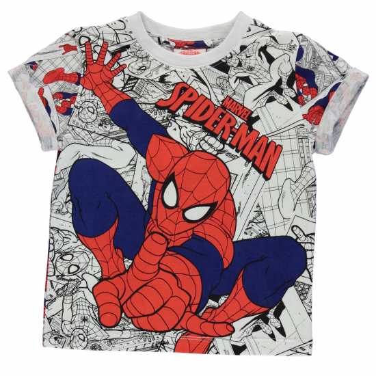 Character Short Sleeve T-Shirt Juniors Спайдърмен Детски тениски и фланелки