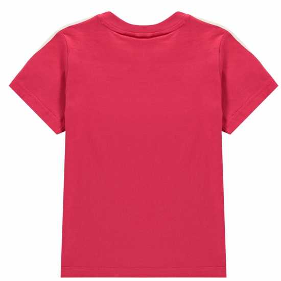 Adidas Infants 3Stripe Tee Pink/White Детски тениски и фланелки