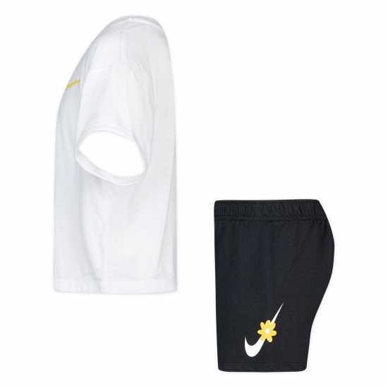Nike Crop Set Girls White/Black Бебешки дрехи