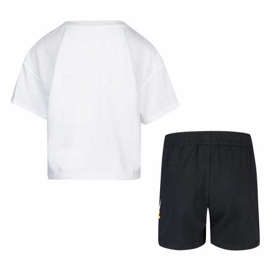 Nike Crop Set Girls White/Black Бебешки дрехи