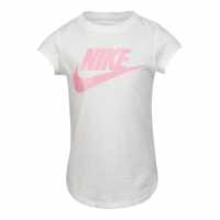 Nike Short Sleeve T-Shirt Infant Girls White/Pink Детски тениски и фланелки