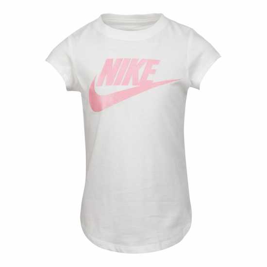 Nike Short Sleeve T-Shirt Infant Girls Бяло/Розово Nike Short Sleeve T-Shirt Infant Girls Бяло/Розово