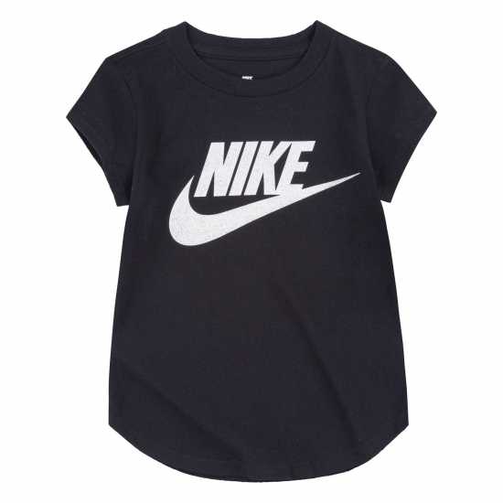 Nike Short Sleeve T-Shirt Infant Girls Black/White Детски тениски и фланелки