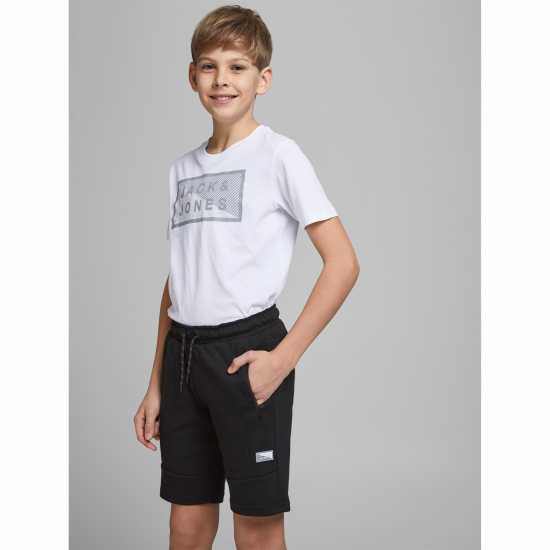 Jack And Jones Момчешки Къси Гащи Stair Sweat Shorts Junior Boys Black Детски къси панталони