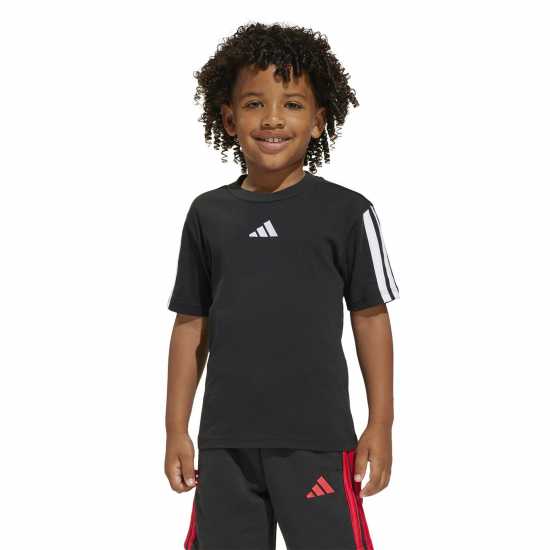 Adidas Тениска 3S Essentials T Shirt Infants Черно/Бяло 
