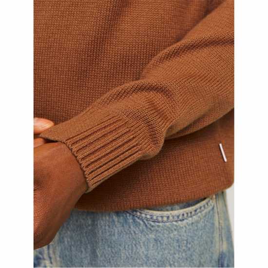 Блуза С Обло Деколте Jack And Jones Relax Crew Neck Jumper Моха Бисква Мъжки пуловери и жилетки