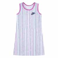 Nike Kids' Happy Camper Aop Long Maxi Dress White 