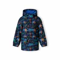 Boys Rain Jacket Printed Navy  