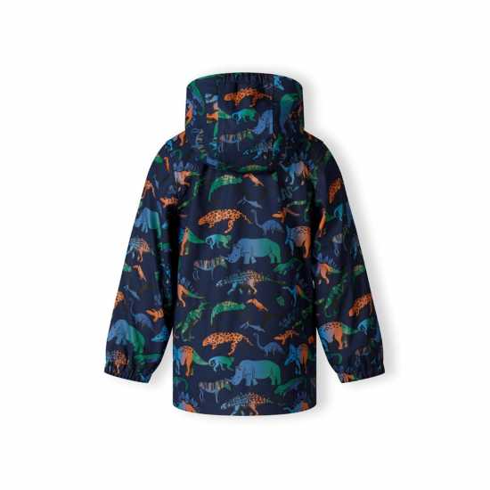 Boys Rain Jacket Printed Navy  