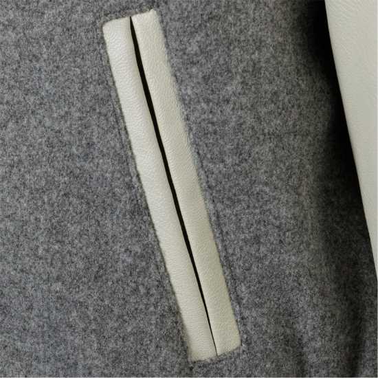 Университетско Яке Boys Varsity Jacket With Snap Buttons And Pu Sleeves Grey  