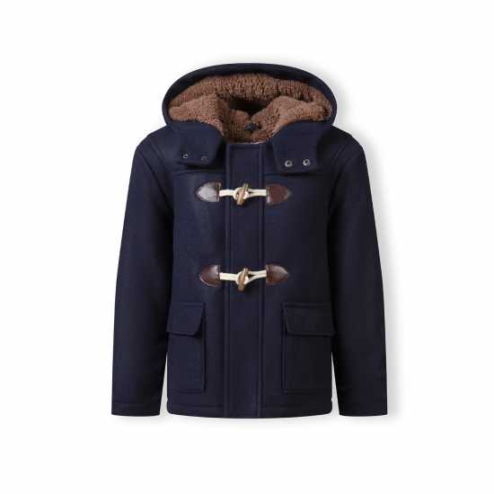 Boys Duffle Coat With Toggle Closure Navy  