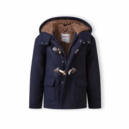 Boys Duffle Coat With Toggle Closure Navy  