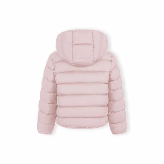 Ватирано Яке Girls Quilted Jacket With Zip Removable Hood Pink  