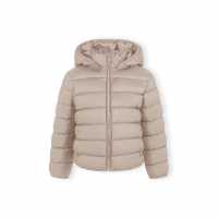 Ватирано Яке Minoti Girls Quilted Jacket With Zip Removable Hood Beige  