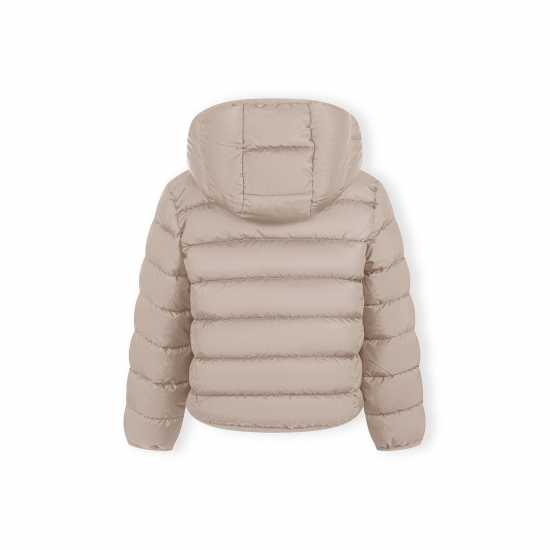 Ватирано Яке Minoti Girls Quilted Jacket With Zip Removable Hood Beige  