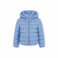 Ватирано Яке Girls Quilted Jacket With Detachable Hood Blue  