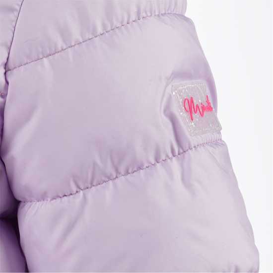 Ватирано Яке Girls Quilted Jacket Detachable Hood Lilac  