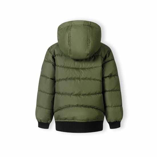 Ватирано Яке Boys Padded Jacket With Hood Zipped Pockets Khaki  
