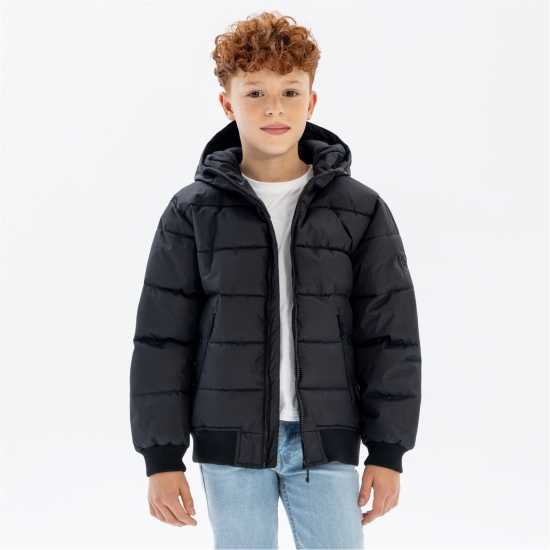 Ватирано Яке Boys Padded Jacket With Hood Black  