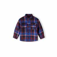 Boys Padded Shirt Jacket Quilted Blue  