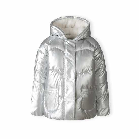 Ватирано Яке Girls Padded Jacket Metallic Silver  