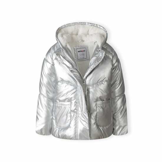 Ватирано Яке Girls Padded Jacket Metallic Silver  