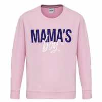 Awd Mothers Day Printed Infant Sweatshirt Mama's Boy 