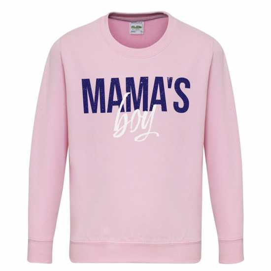 Awd Mothers Day Printed Infant Sweatshirt Mama's Boy 