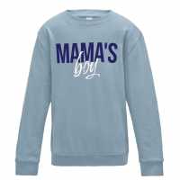 Awd Mothers Day Printed Infant Sweatshirt Mama's Boy 