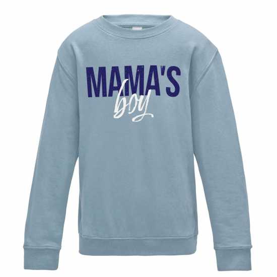 Awd Mothers Day Printed Infant Sweatshirt Mama's Boy 