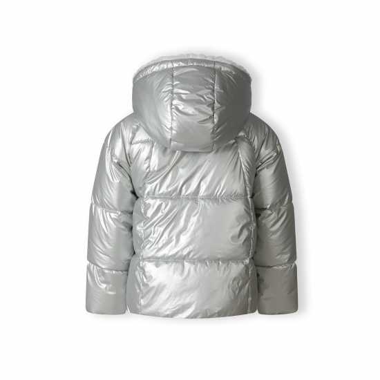 Двулицево Яке Girls Padded Reversible Jacket Silver  