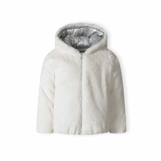 Двулицево Яке Girls Padded Reversible Jacket Silver  