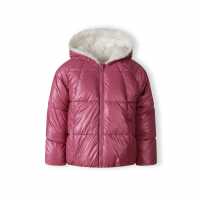 Двулицево Яке Girls Padded Reversible Jacket Metallic Purple  