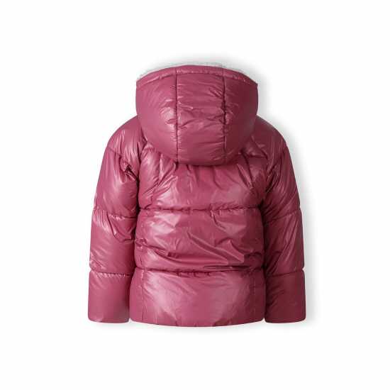 Двулицево Яке Girls Padded Reversible Jacket Metallic Purple  