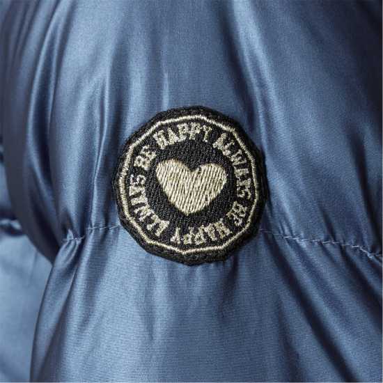 Ватирано Яке Girls Padded Jacket Faux Fur Lining Navy  