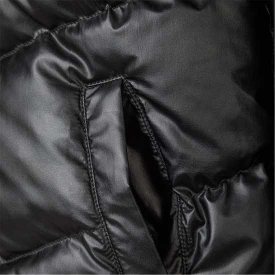 Ватирано Яке Girls Padded Jacket Faux Fur Lining Black  