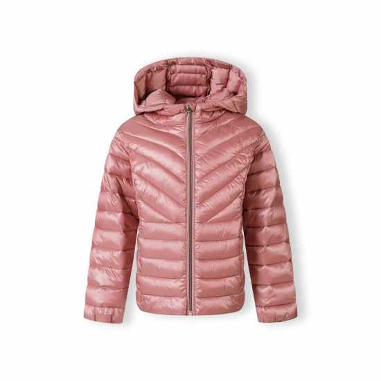 Яке С Качулка Girls Quilted Hooded Jacket With Zip Fastening Copper  