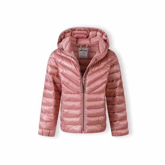 Яке С Качулка Girls Quilted Hooded Jacket With Zip Fastening Copper  