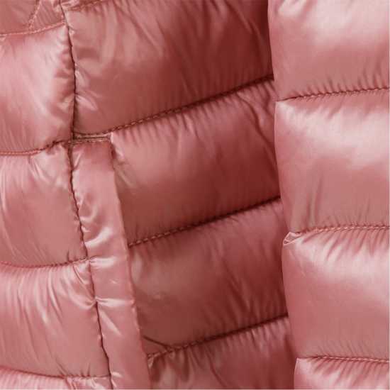 Яке С Качулка Girls Quilted Hooded Jacket With Zip Fastening Copper  