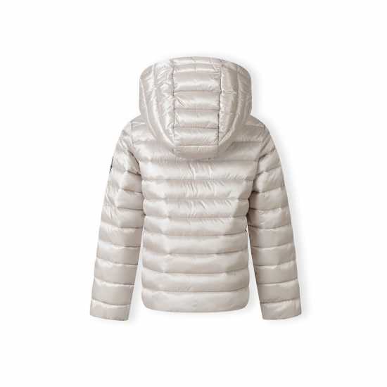 Ватирано Яке Girls Quilted Jacket With Hood Zip Fastening Grey  