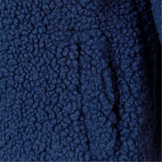 Girls Sherpa Boucle Jacket With Satin Lining Blue  