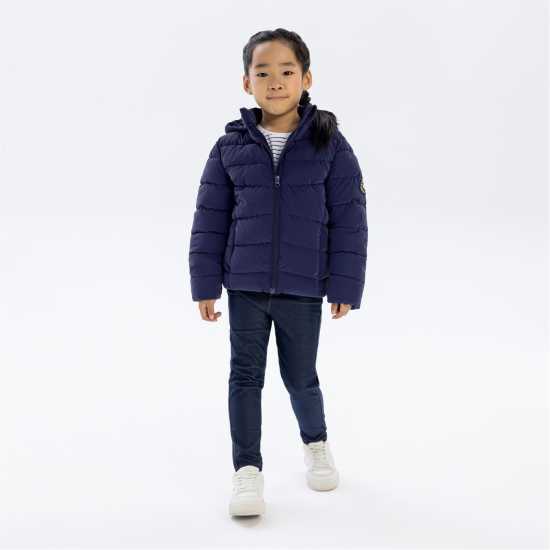 Ватирано Яке Girls Padded Jacket Velvet Feel Navy  
